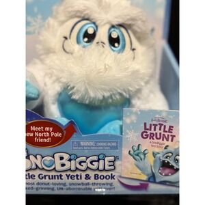 Santiverse SnoBiggie Little Grunt Yeti Plush & Story Book New